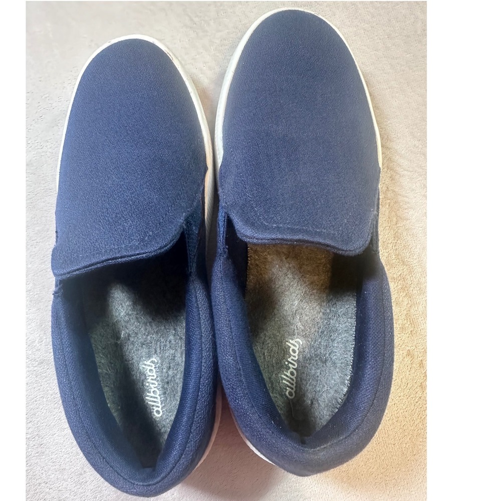 Allbirds Tree Loungers Mens 10 Navy Blue Slip On Sneakers Eucalyptus Fiber